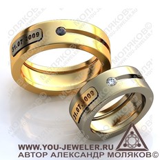obr116 обручальное кольцо <br>  С ДАТОЙ 1