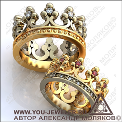 В каталоге 
обручальные кольца в виде короны